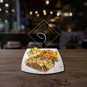 Lomo con champiñones